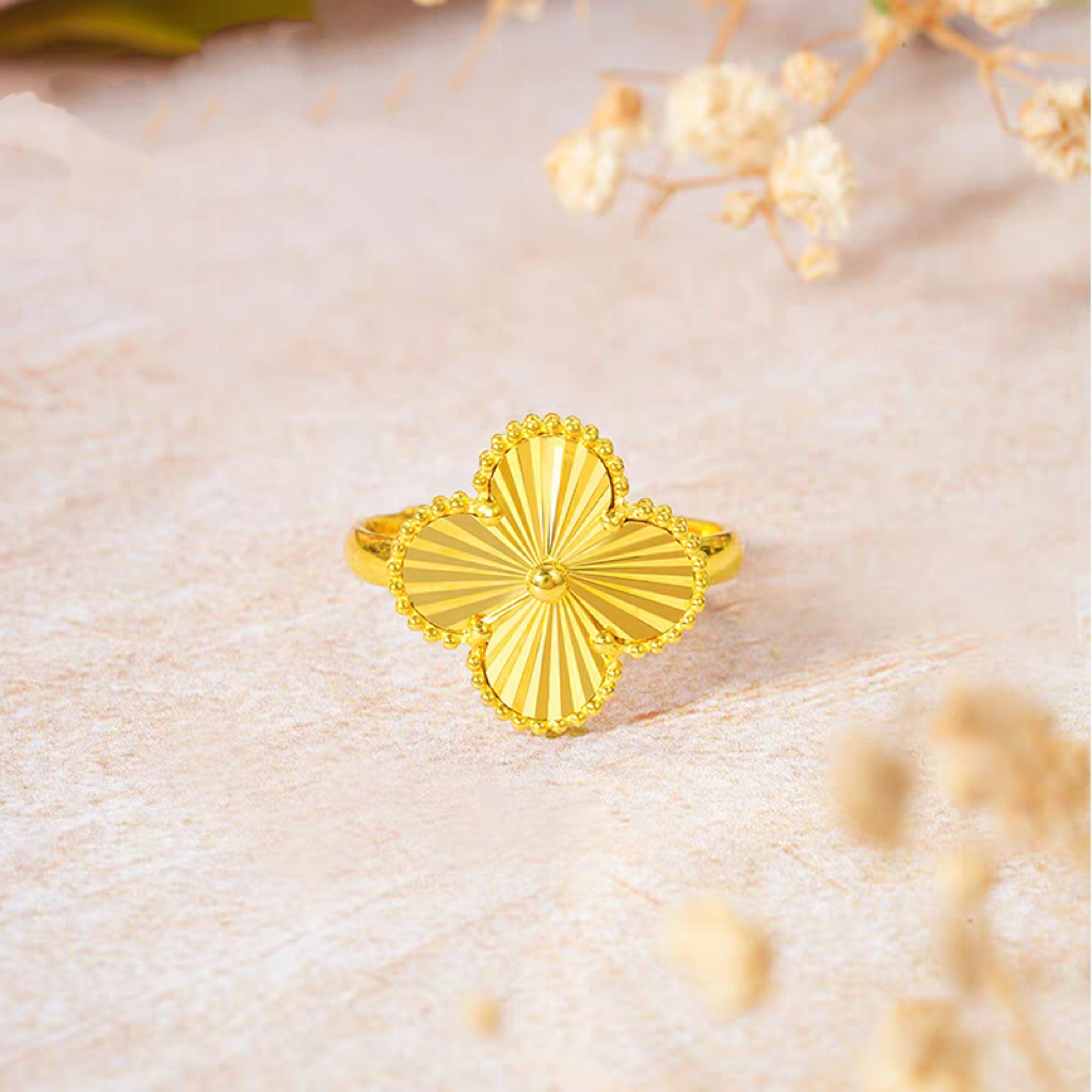 【粉丝专享】四叶草戒指4.6g时尚漂亮男女通用1