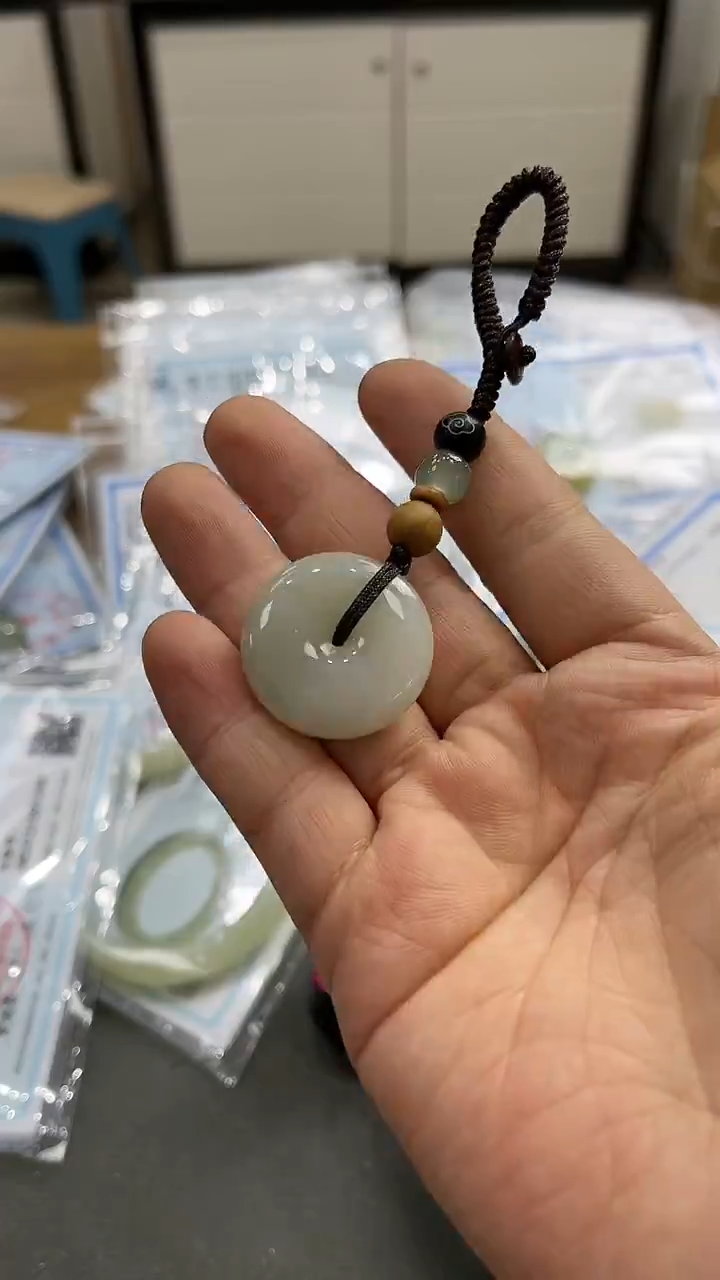 【闪购商品】和田玉颈饰未镶嵌平安扣（有棉）