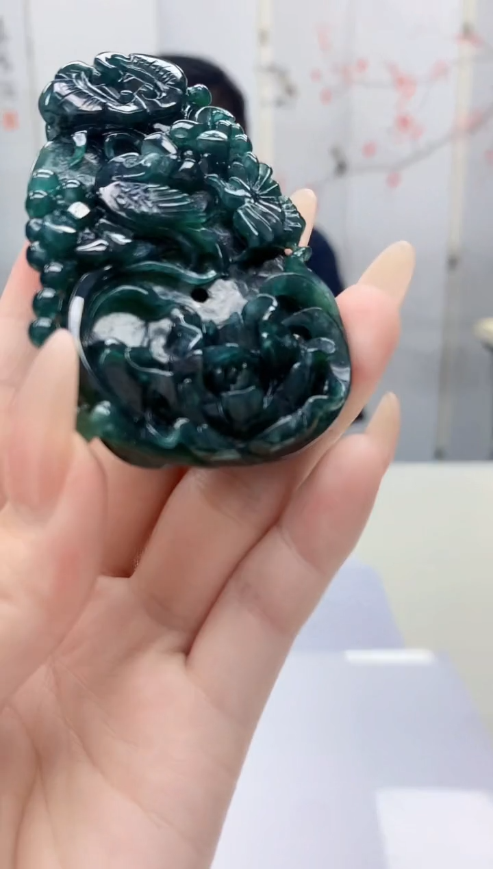 【闪购商品】定制翡翠未镶嵌5152jj-毛货挂件122