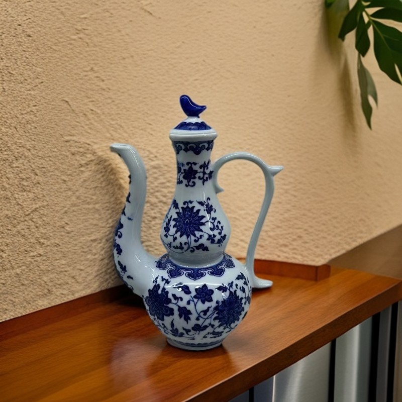 DP-A30青花缠枝莲酒瓶醋瓶/仅有一件