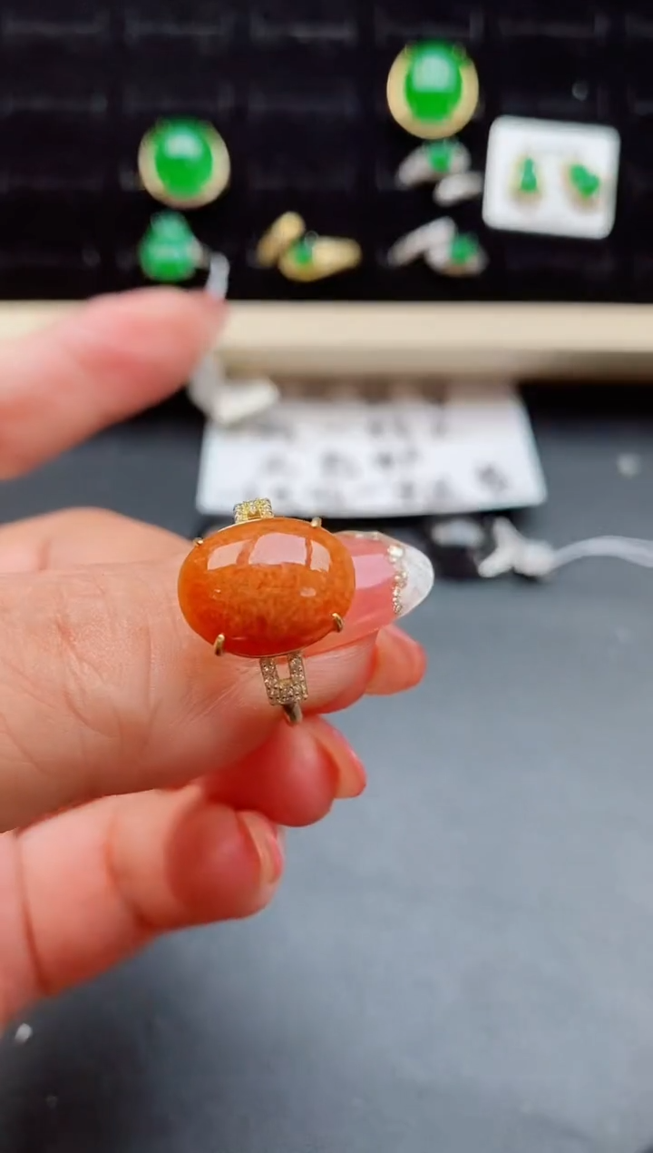 【闪购商品】翡翠戒指银S925镶嵌80500