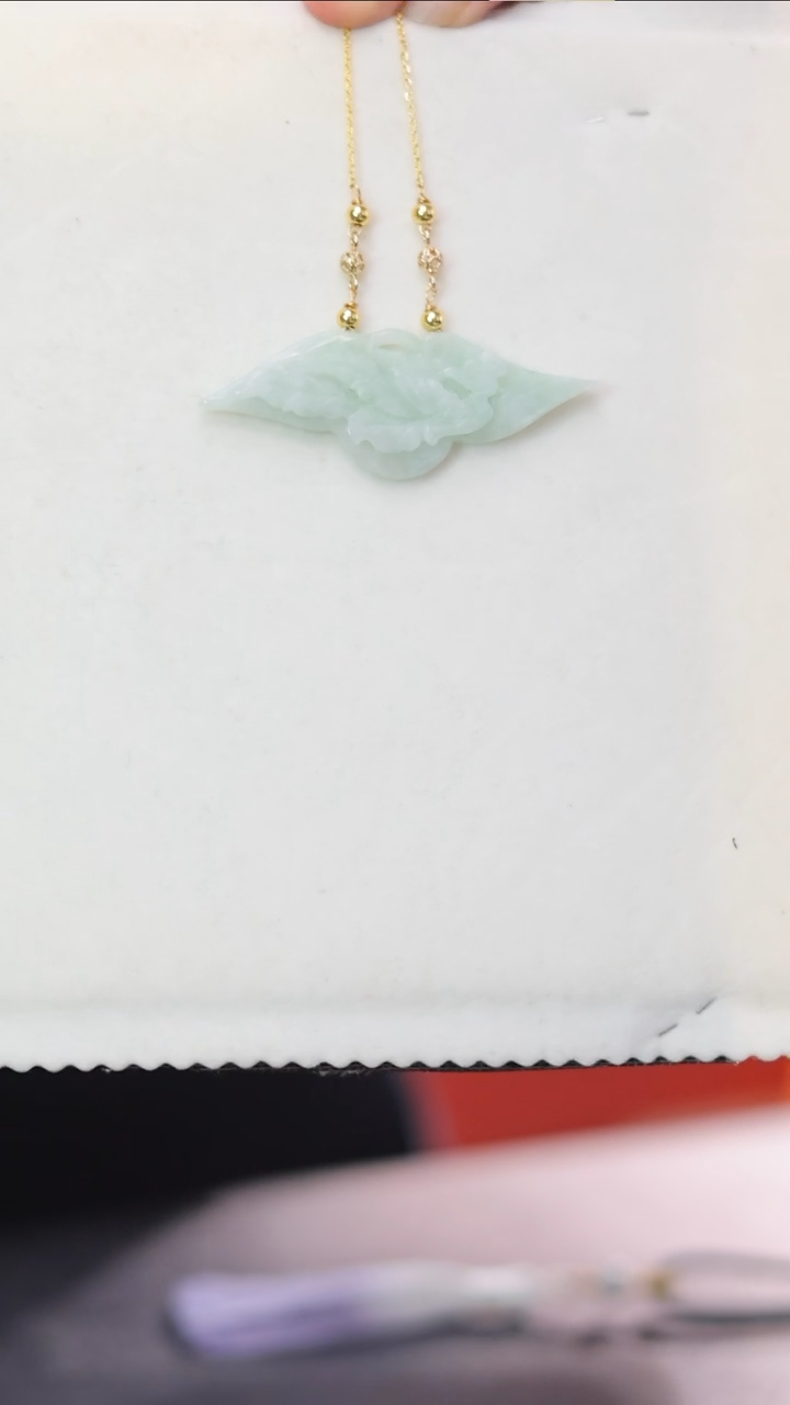 【闪购商品】翡翠颈饰14K金镶嵌24小时内发货质保A货
