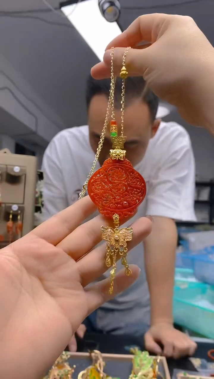 【闪购商品】翡翠耳饰合金194翡翠锁骨链