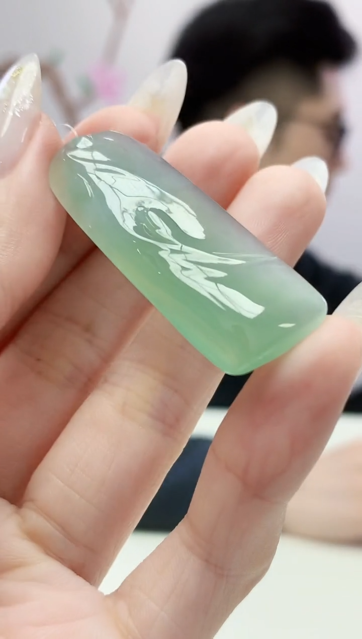 定制翡翠未镶嵌009ee-毛货挂件39赠金扣