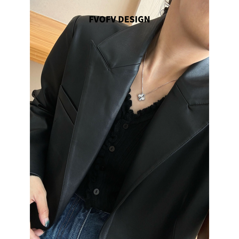 FVOFV【西装皮衣】重工！限量高定西装版型帅气重工皮衣H2132