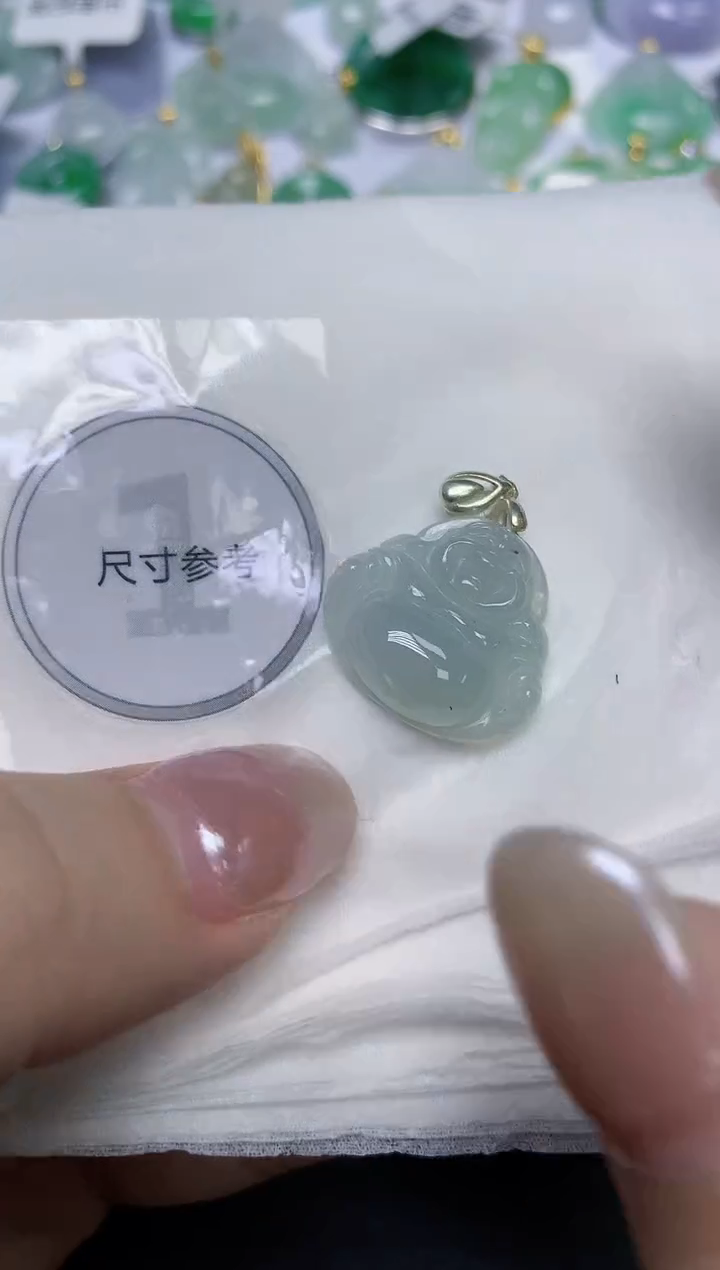 颈饰未镶嵌翡翠天然缅甸翡翠A货百元以上9元证书费自理