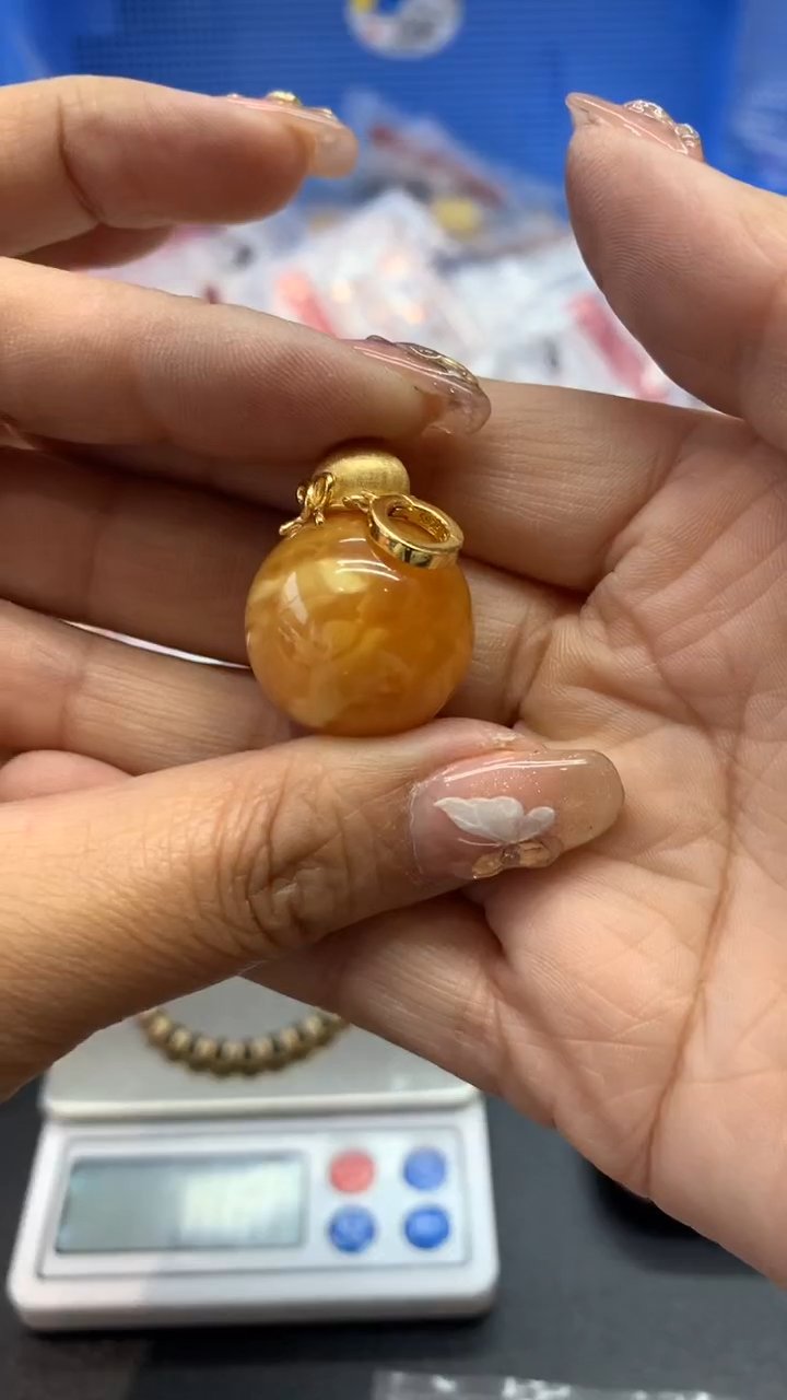 【闪购商品】琥珀珠宝奇石银S925镶嵌879