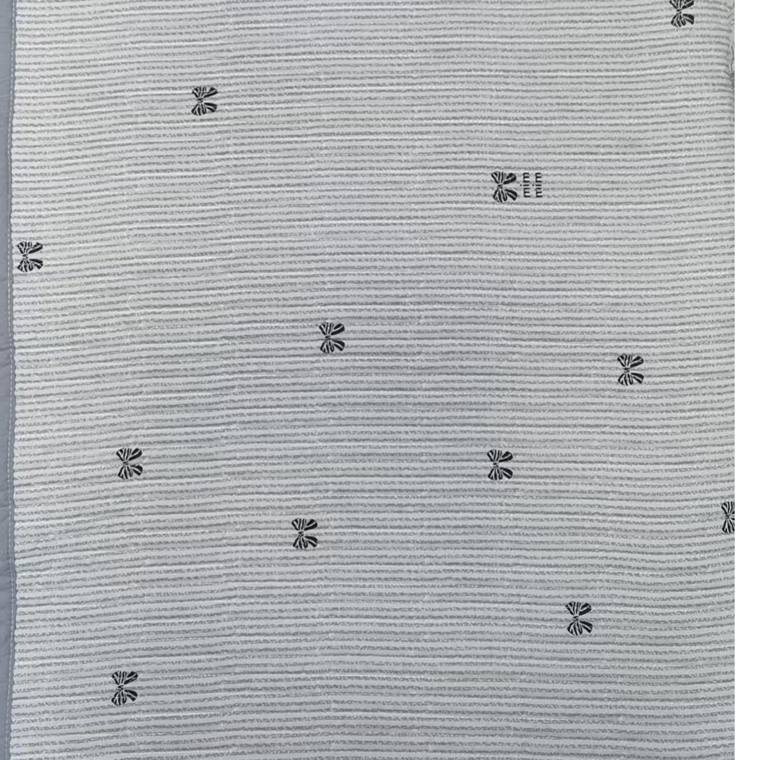 【灰色蝴蝶结】A类针织棉床盖