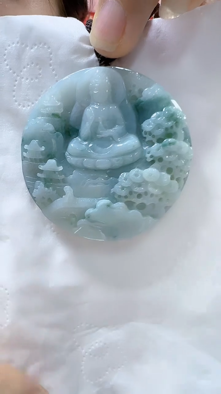 【闪购商品】翡翠颈饰未镶嵌孤品观音