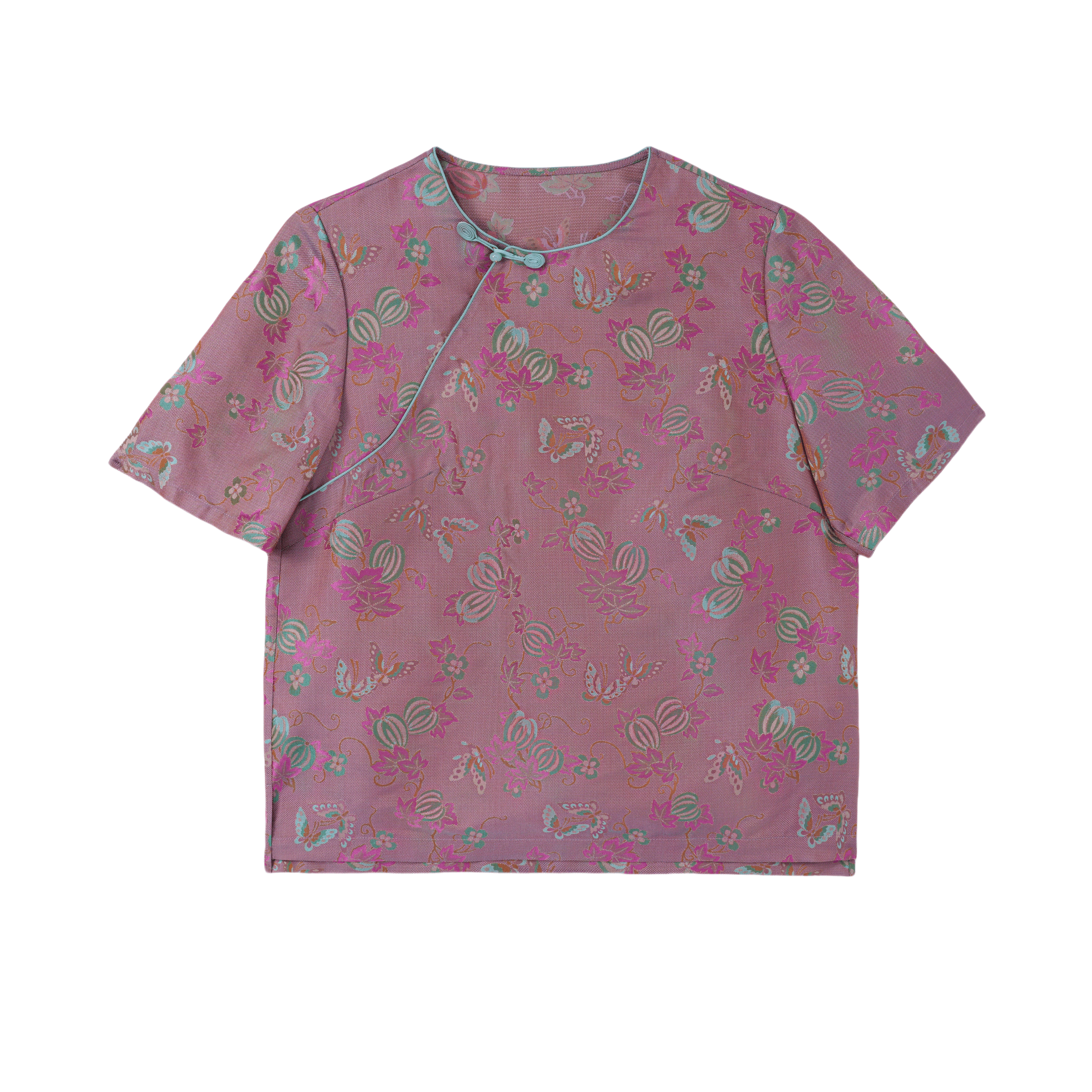 弦月-YZ256763新中式桑蚕丝蜀锦上衣时尚中国风气质休闲女装