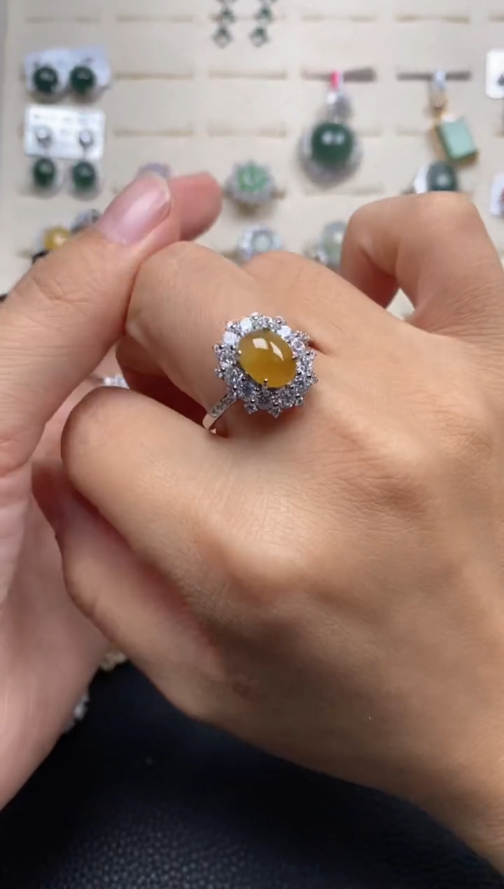 【闪购商品】翡翠戒指银S925镶嵌11111111