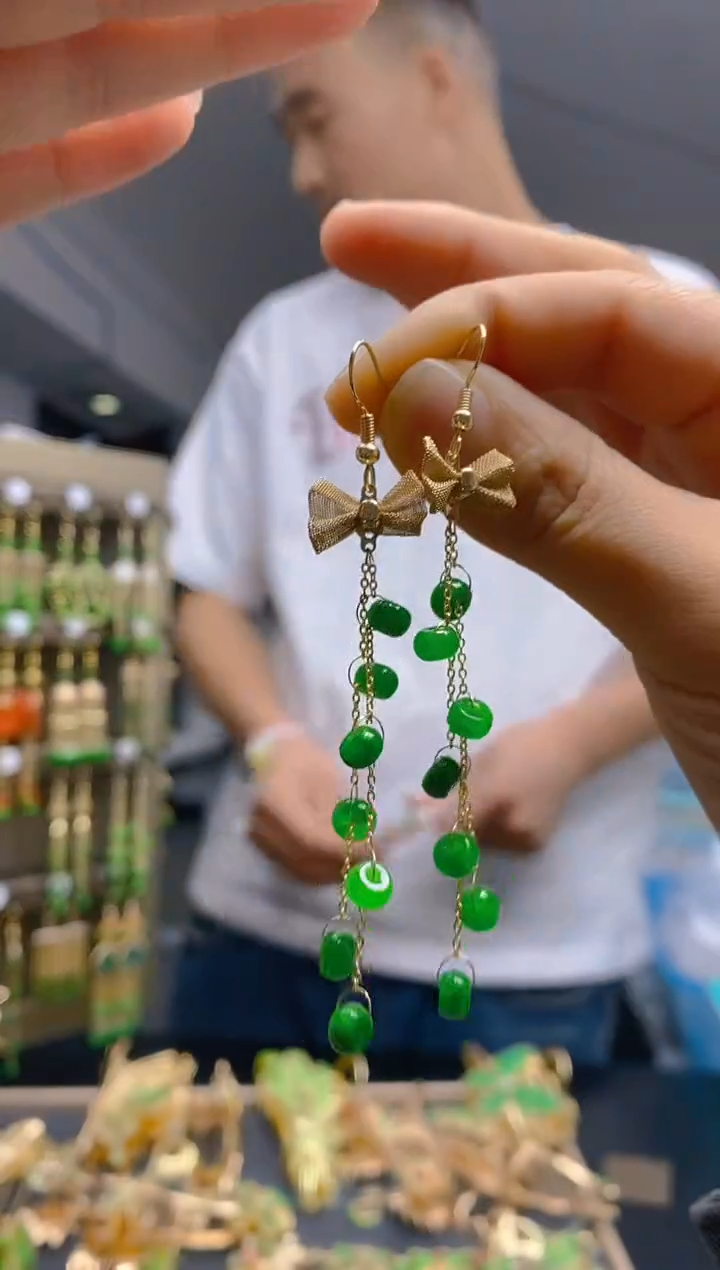 【闪购商品】翡翠耳饰合金0219翡翠耳钩