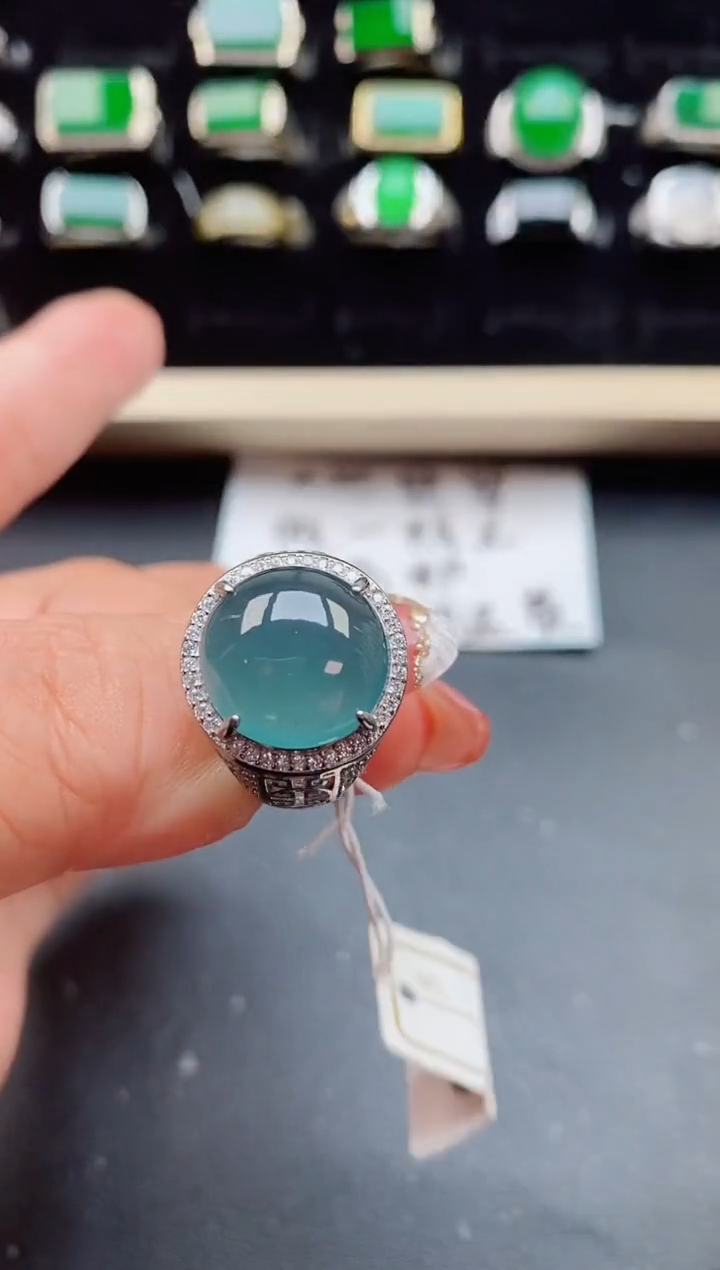 【闪购商品】翡翠戒指银S925镶嵌0580505