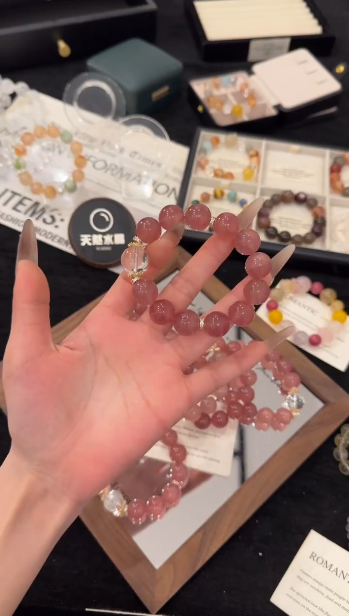 合金手链水晶草莓晶x3478