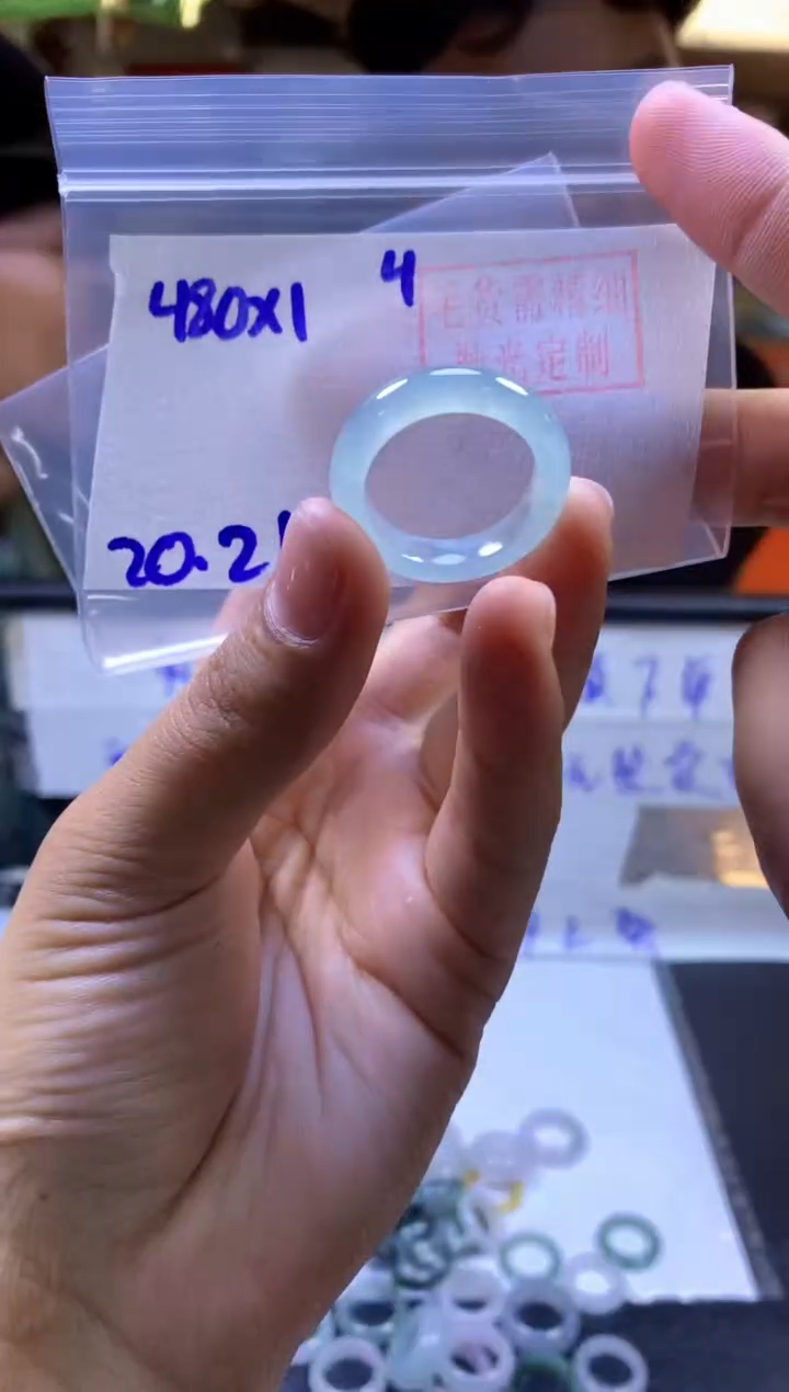 【闪购商品】定制翡翠未镶嵌戒圈#480元-毛货需精细抛光