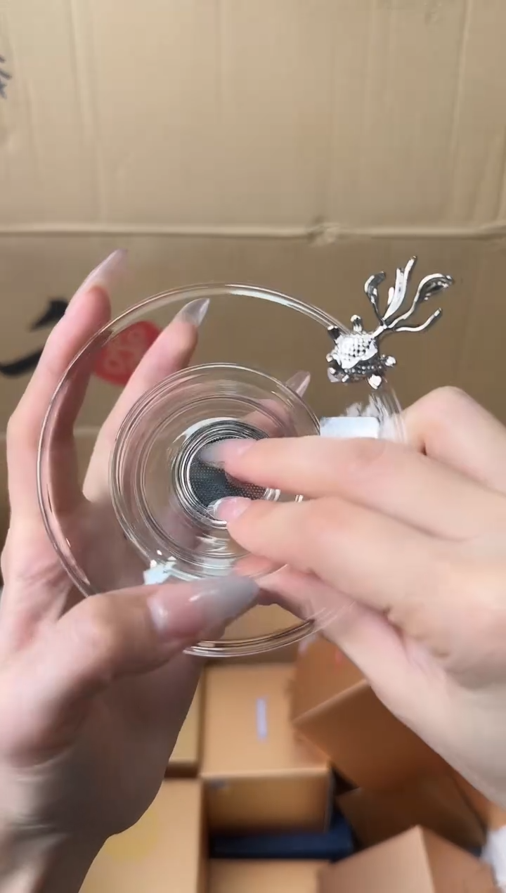 【闪购商品】@@禾器晶彩银鱼茶漏