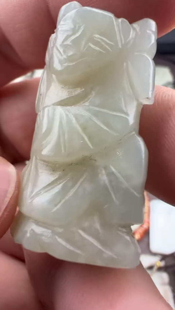 【闪购商品】和田玉明代和田玉持荷童子