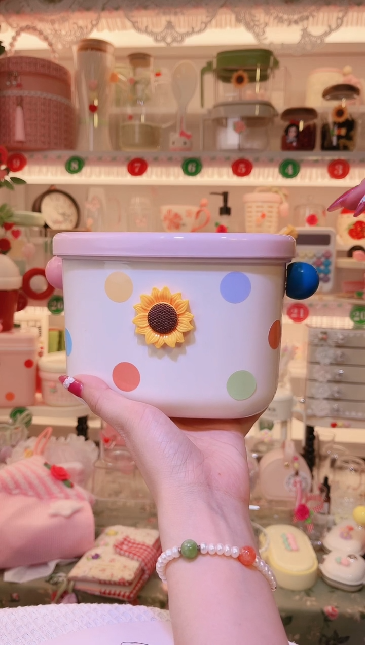 粉色波点收纳盒——手工制作品质好！