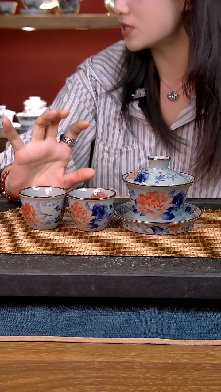 简装家用款3件套 老陶泥开片纹陶瓷茶具