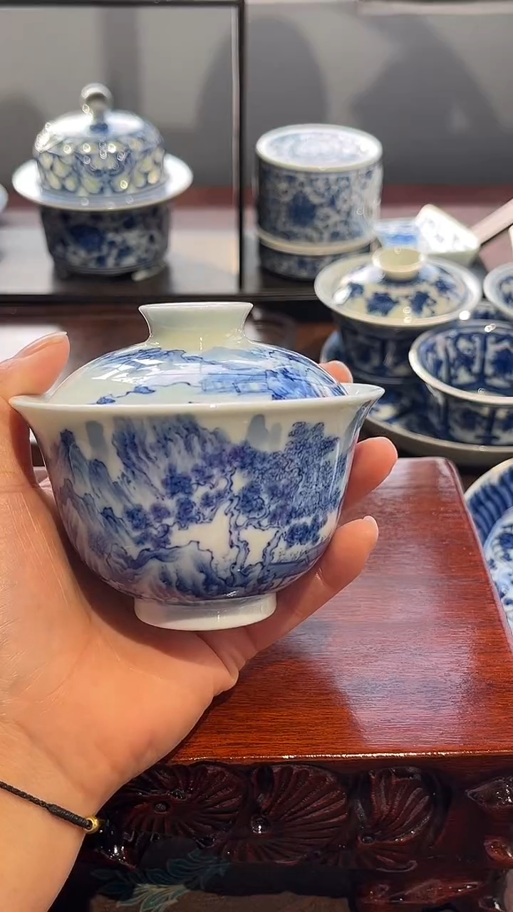 镹曰茶闲手工手绘柴窑茶具