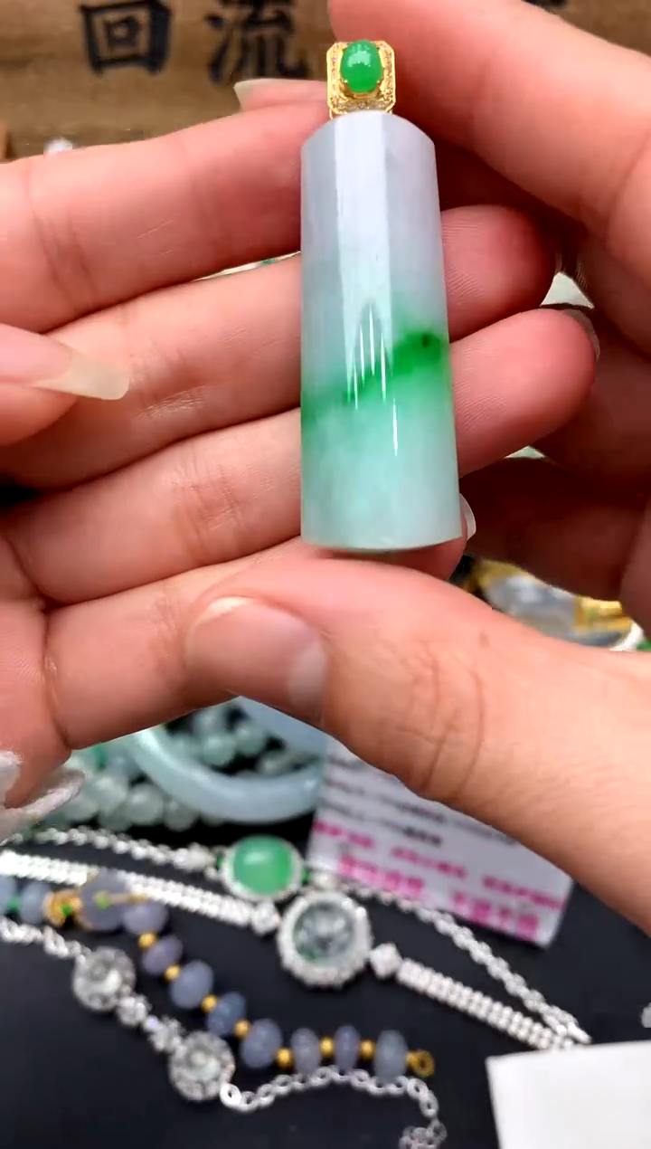 【闪购商品】翡翠颈饰18K金镶嵌103-中国好珍宝