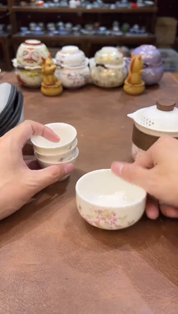 真的很便宜会开片的旅行茶具