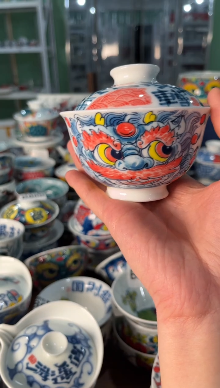 昨明醒狮盖碗（福利价格）