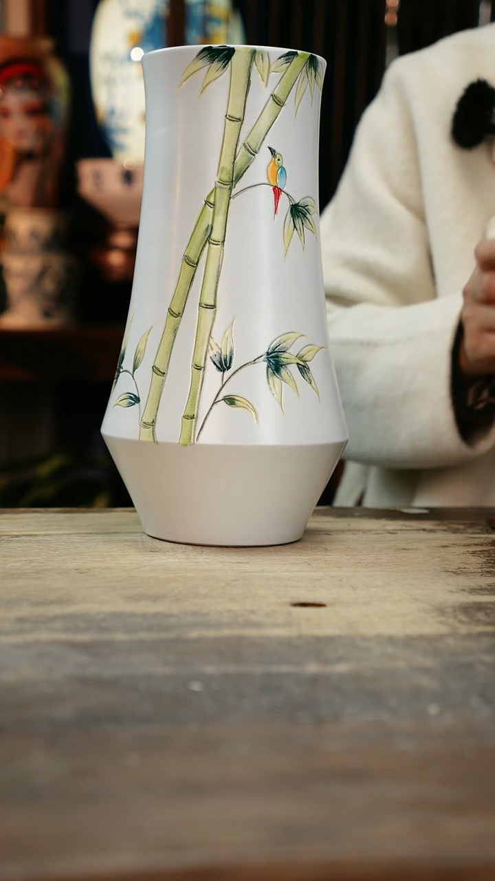 【闪购商品】瓷片景德镇纯手工釉下彩精品花瓶