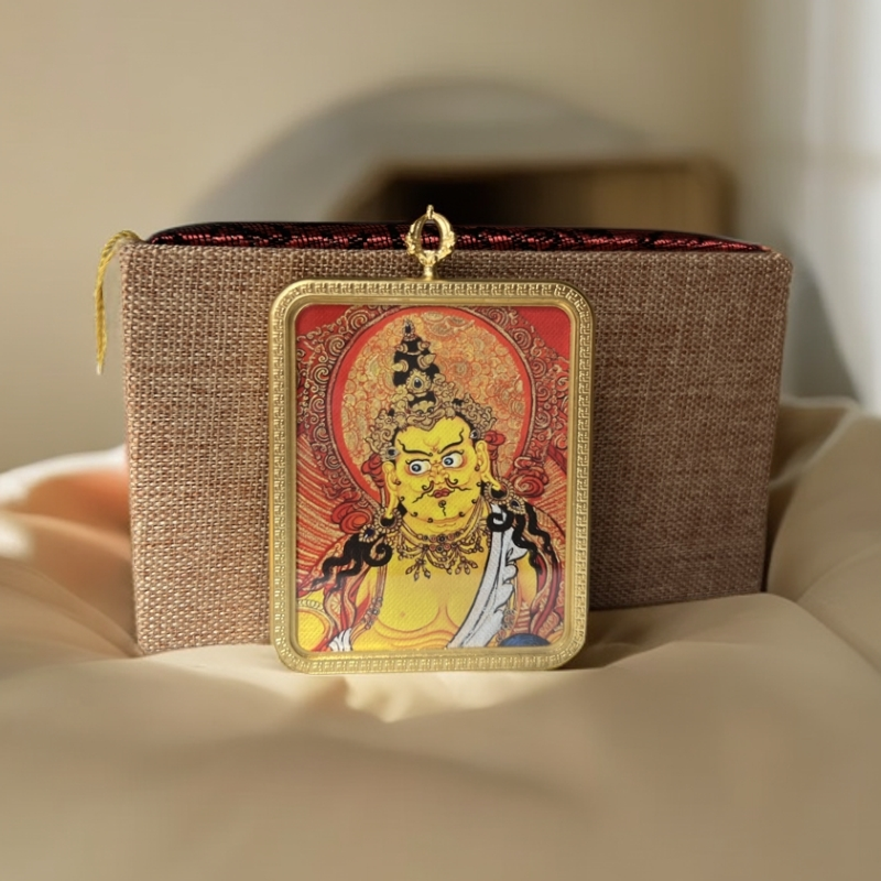 黄c  热贡   4x5铜壳唐卡