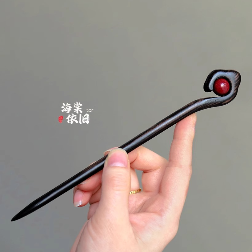 原创【红楼】黑檀木发簪子高级感盘发古风旗袍汉服百搭日常通勤古典
