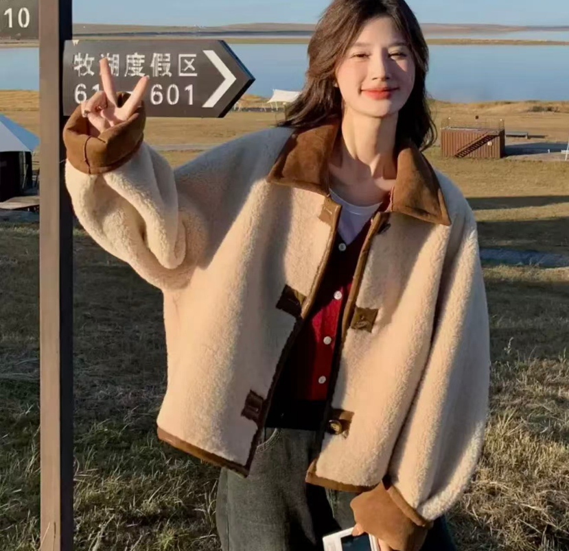 短外套网红冬季上衣休闲小个子宽松型DY19