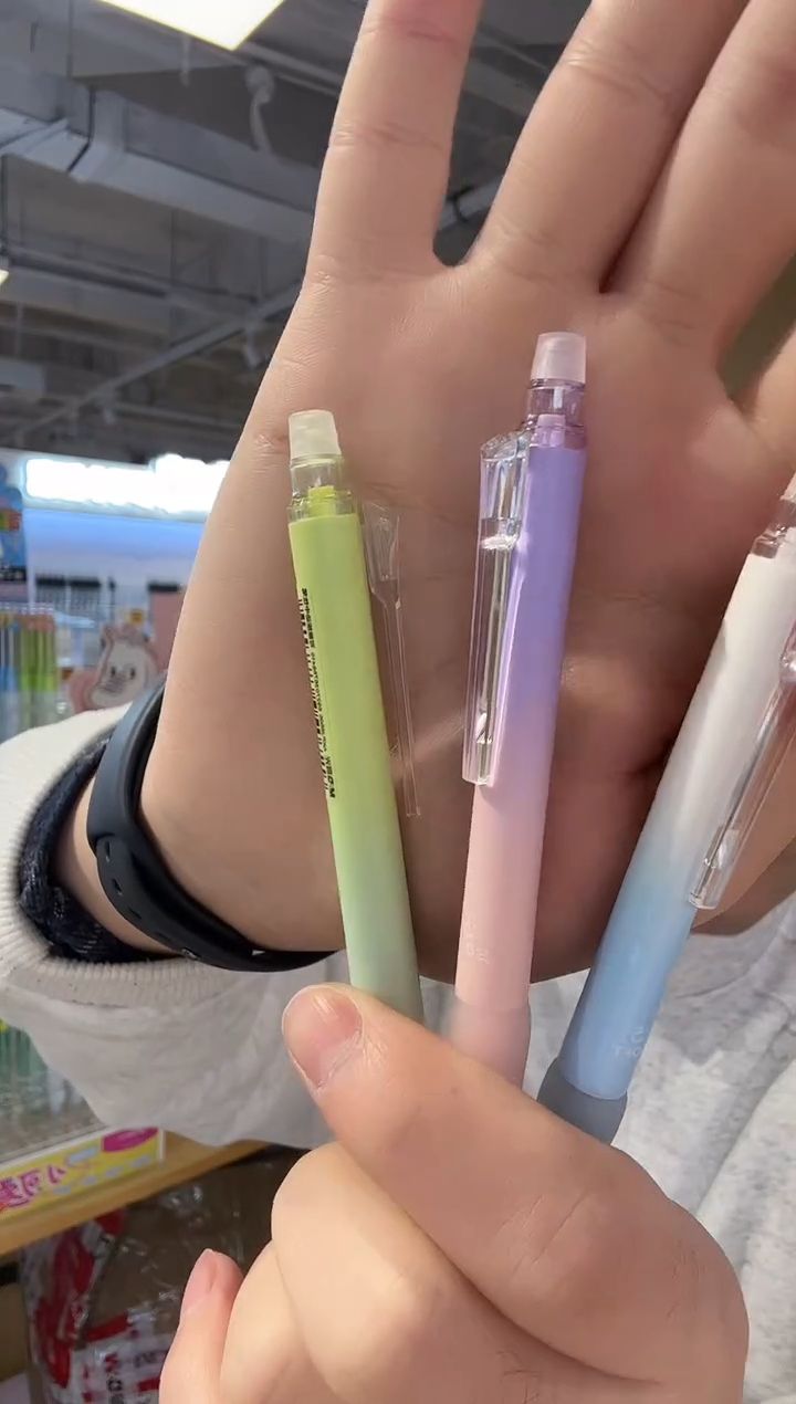 12支 晨光按动热可擦中性笔蜂巢AKPJ8606晶蓝0.5