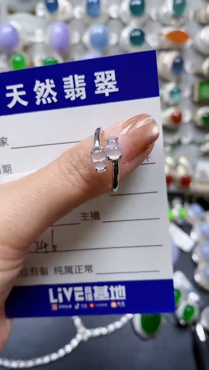 【闪购商品】翡翠戒指银S925镶嵌0346