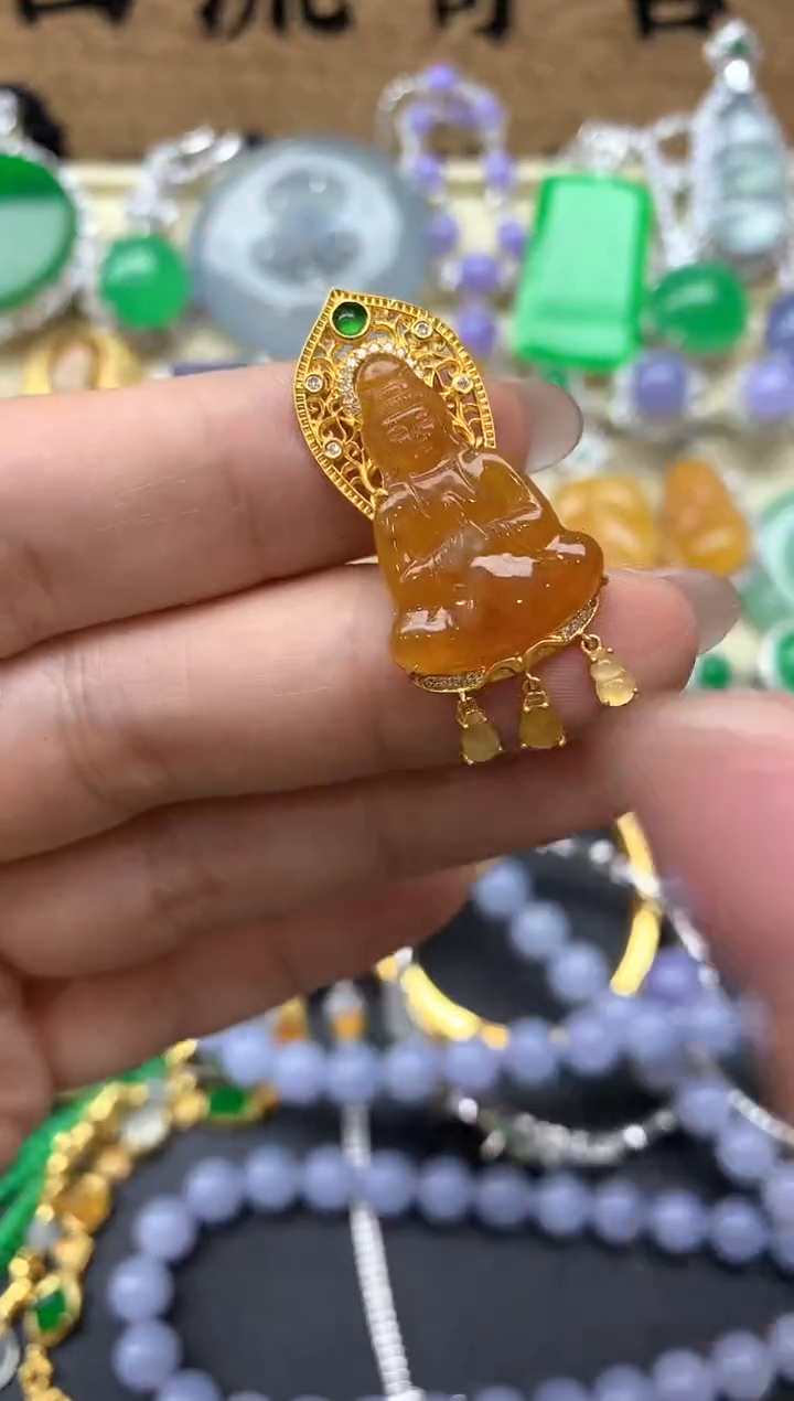 【闪购商品】翡翠颈饰18K金镶嵌369-中国好珍宝