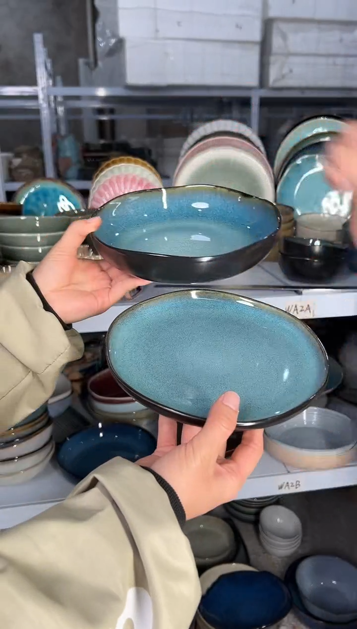 陶瓷外贸尾货瑕疵满20包邮X1深盘1小盘
