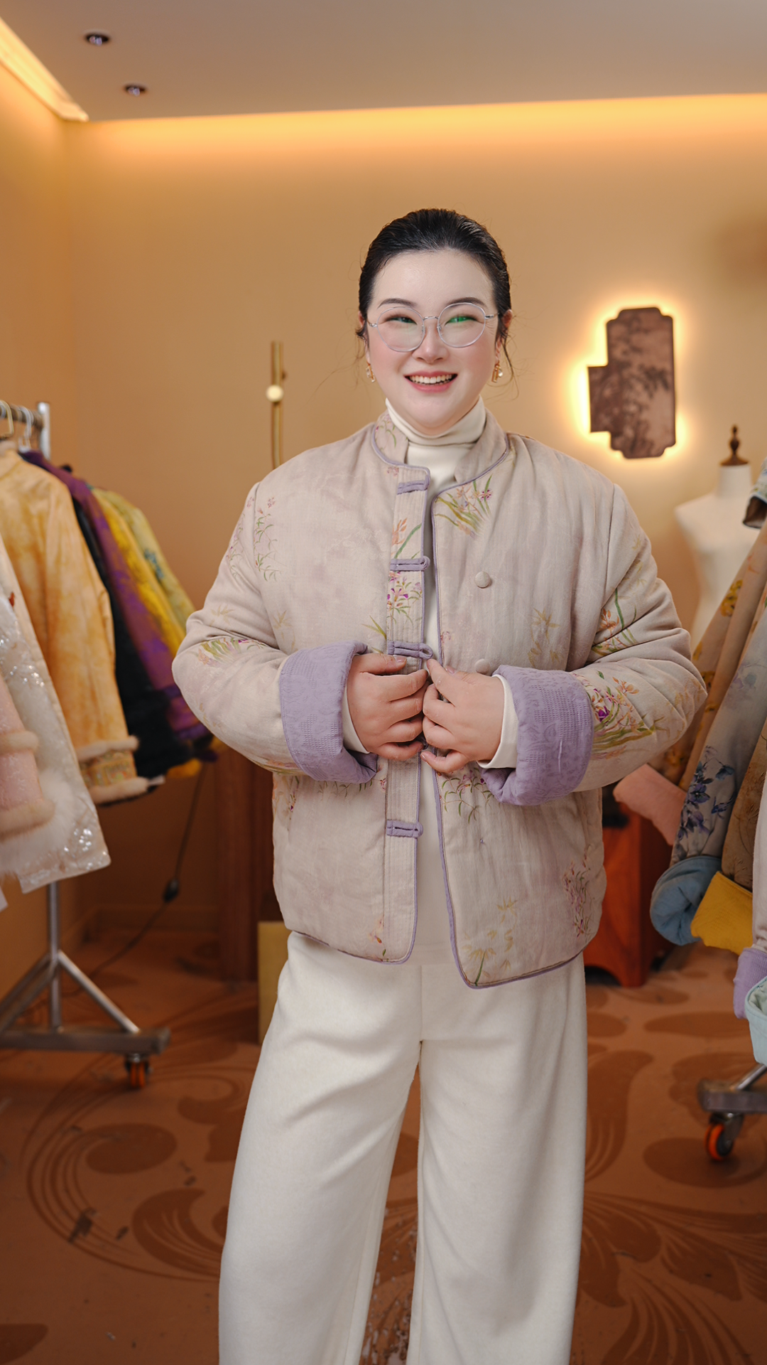 【落霞】冬季国风新中式冬款棉服上衣女