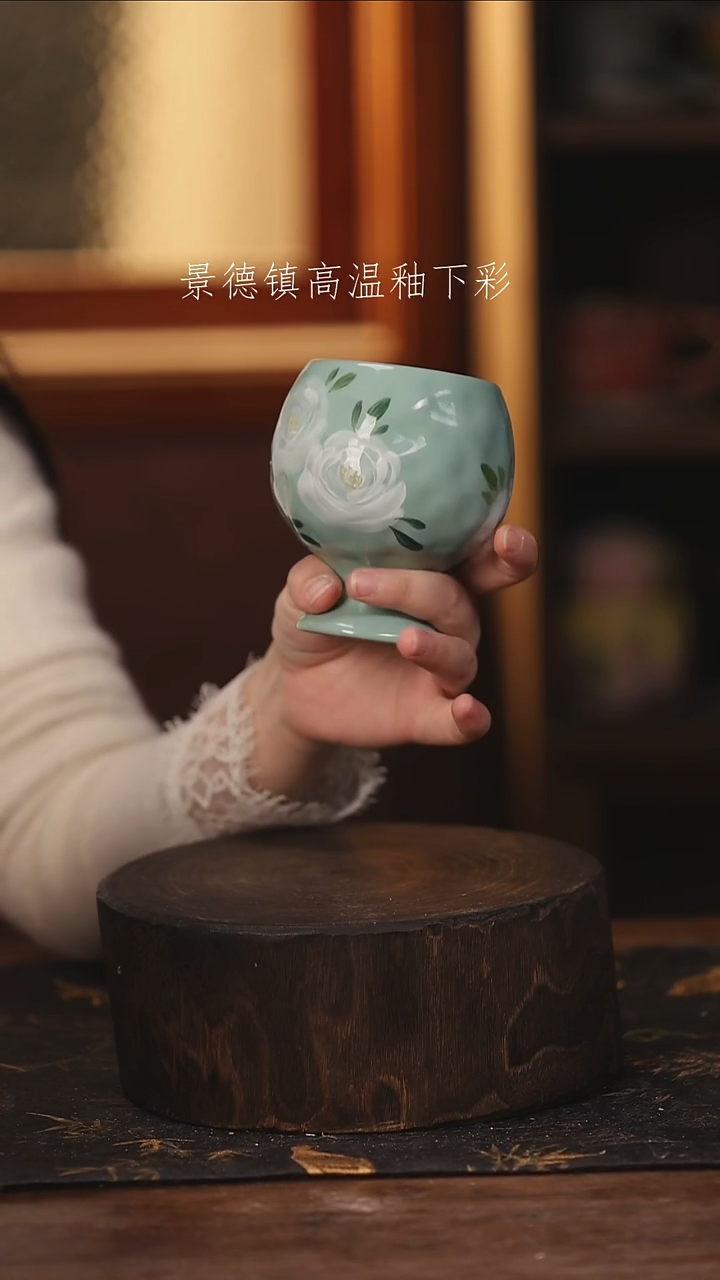 陶瓷景德镇高温釉下手绘陶瓷@L661@