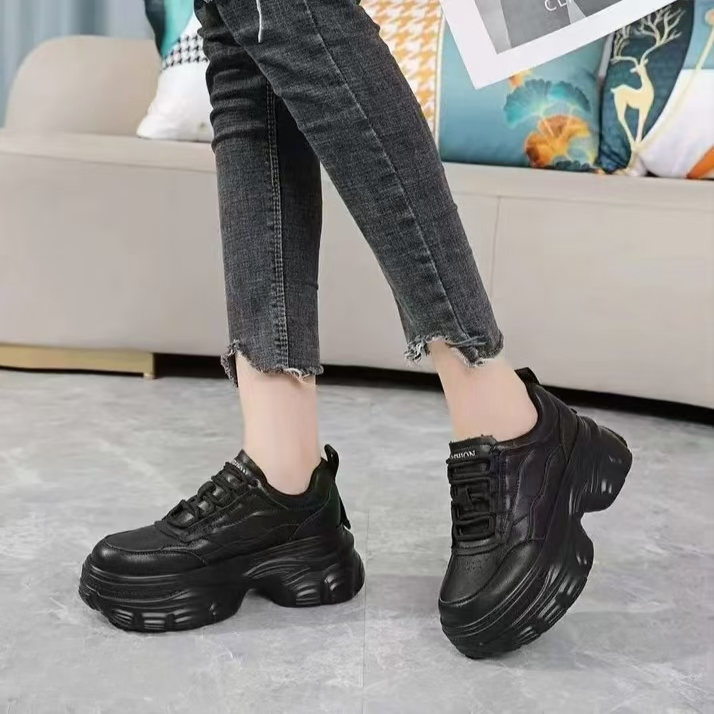 大厂出品P88301春夏透气厚底老爹鞋透气ins秋季女鞋小白鞋厚底