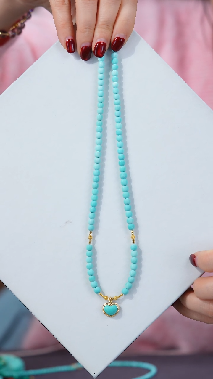 【闪购商品】绿松石项链18K金镶嵌1