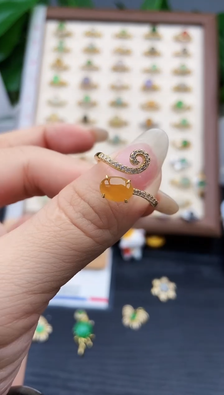 银S925镶嵌戒指翡翠12