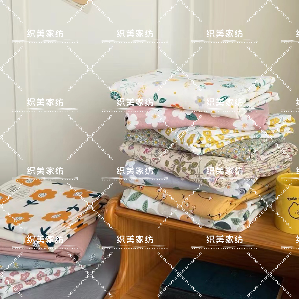 【织美】布料听主播讲解为准印花磨毛