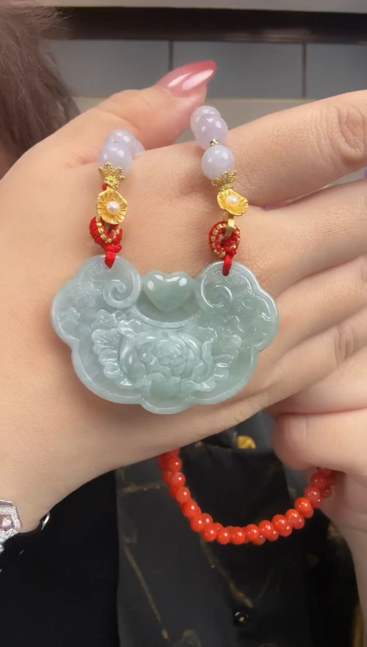 【闪购商品】翡翠颈饰未镶嵌925如意一个