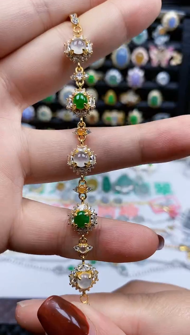 银S925镶嵌戒指翡翠243