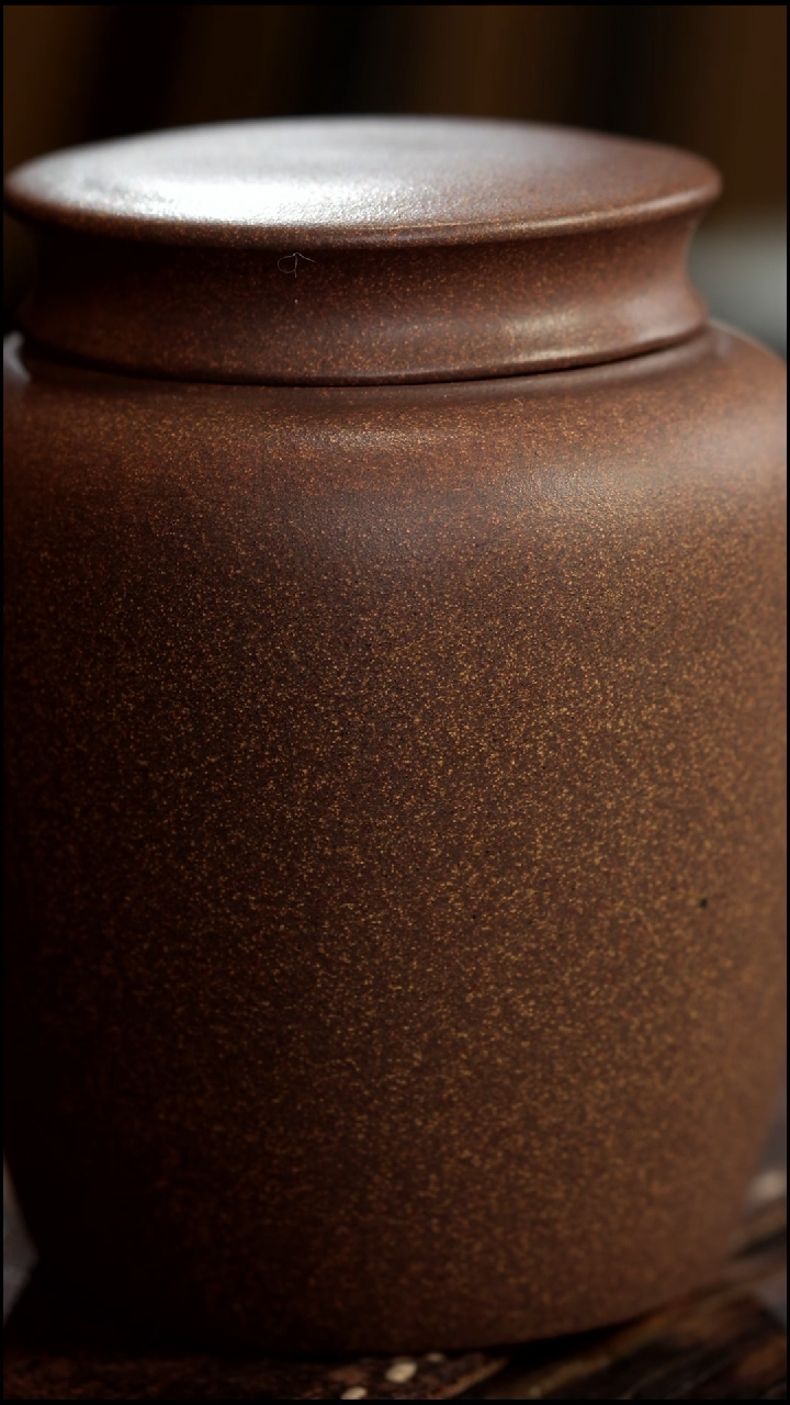 茶杯紫砂非遗茶器-青灰茶罐