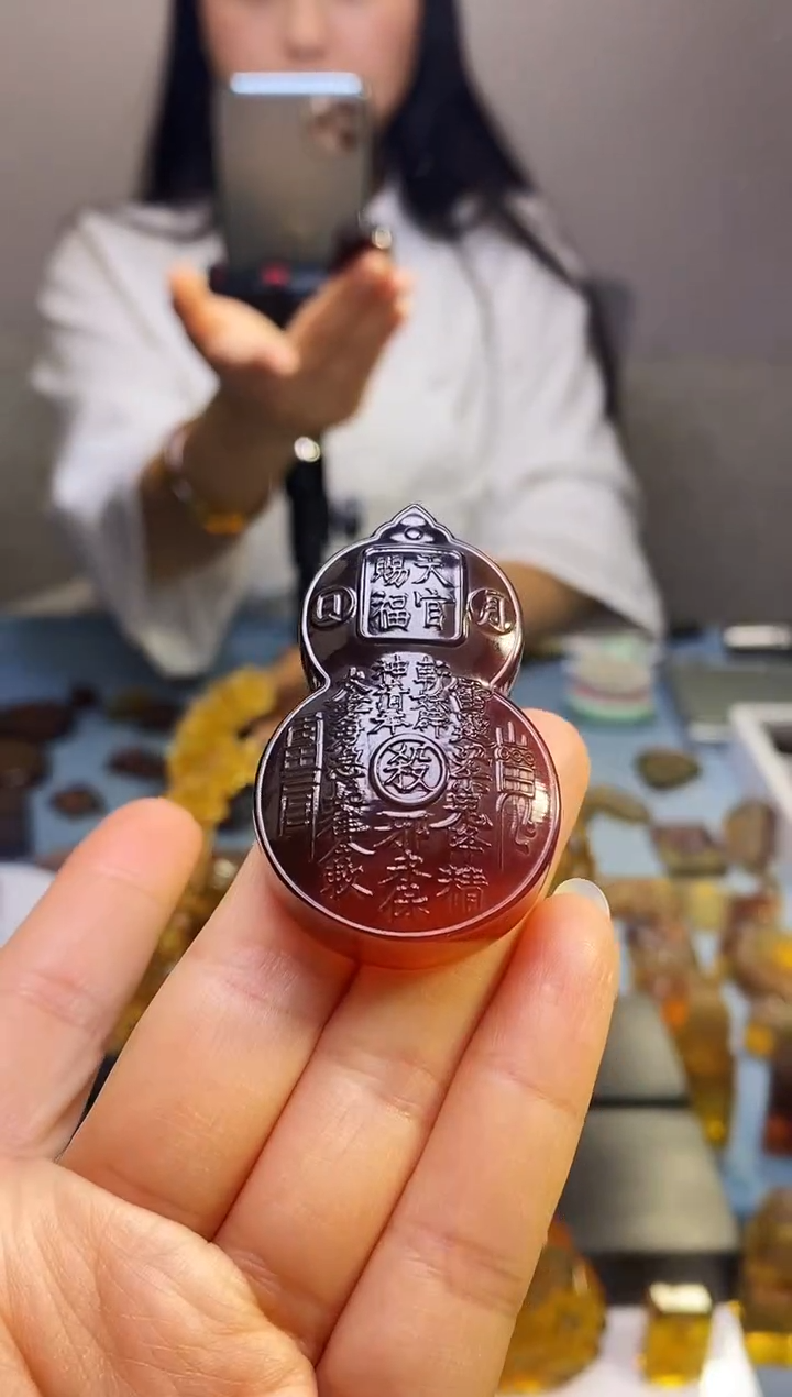 【闪购商品】琥珀颈饰未镶嵌SN3-42（山鬼葫芦）