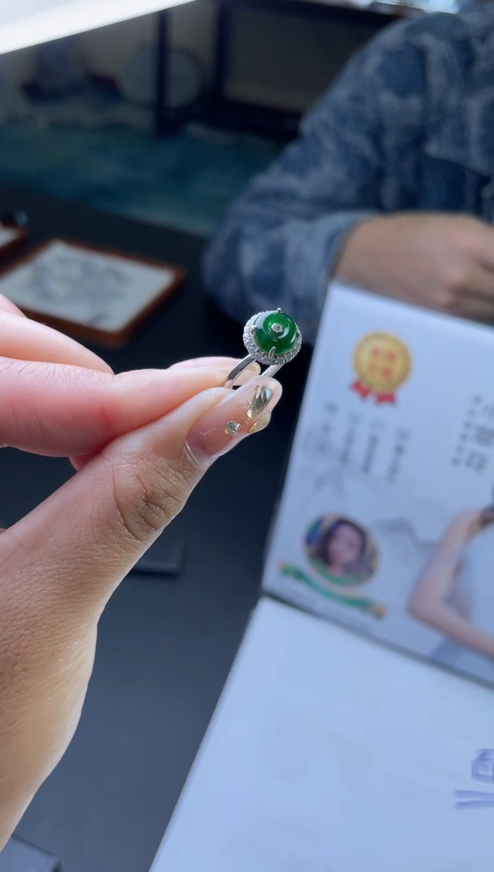 【闪购商品】翡翠戒指银S925镶嵌发一件H9