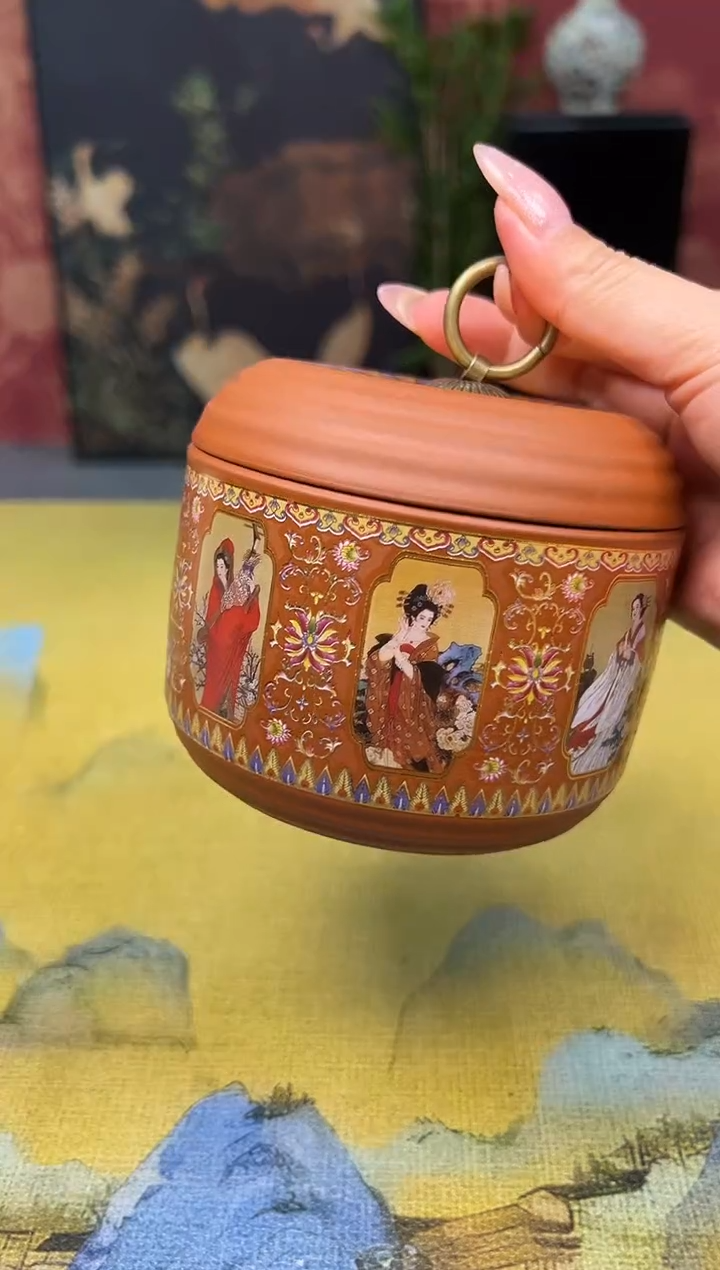 四大美人茶叶罐   