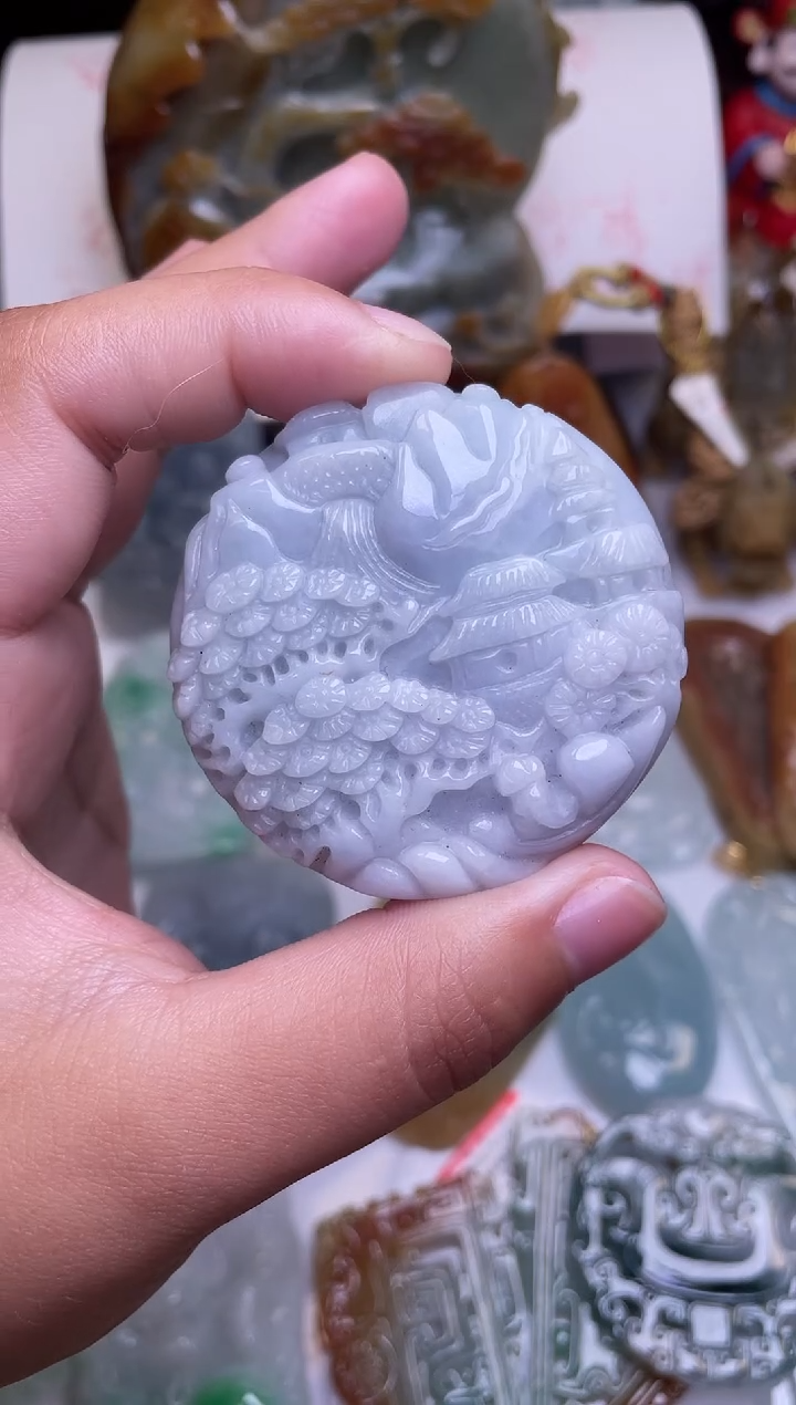 颈饰未镶嵌翡翠山水