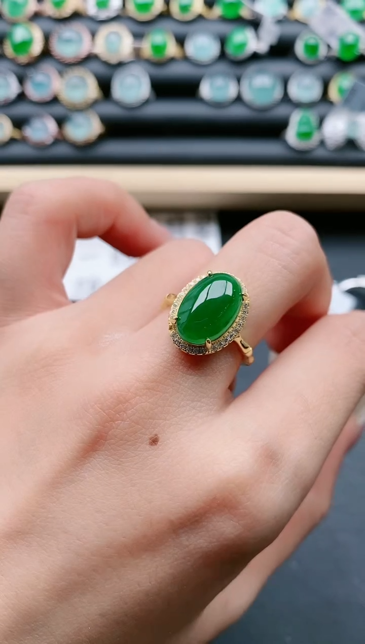 【闪购商品】翡翠戒指银S925镶嵌111111