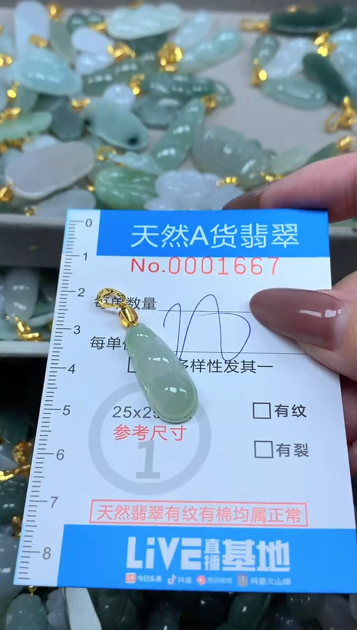颈饰未镶嵌翡翠净货挂件-1667